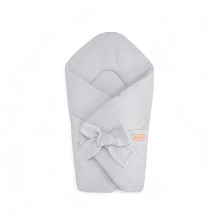 Babyhörnchen Musselin mit Schleife – Kuschelige Puckdecke & Einschlagdecke