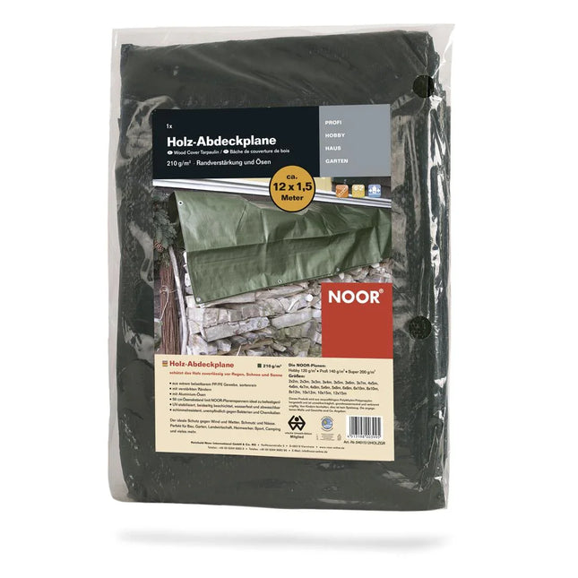 Holz-Abdeckplane PVC - 380 g/m² - 1,5x12 m