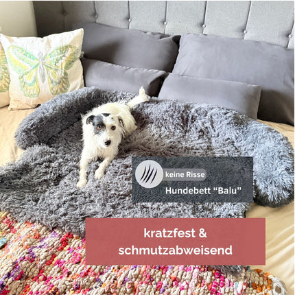 Hundebett "Balu" kuschelig weiche & waschbare Auflage – mit hohem Rand für Auto & Sofa
