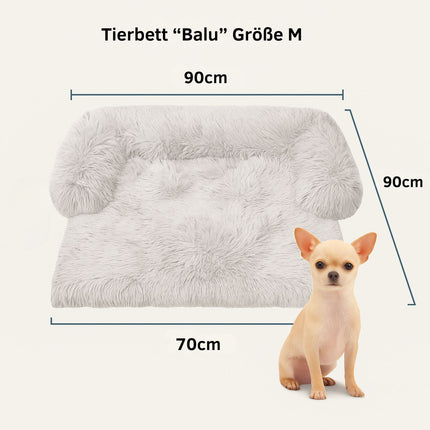 Hundebett "Balu" kuschelig weiche & waschbare Auflage – mit hohem Rand für Auto & Sofa