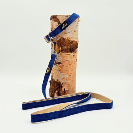 Hundehalsband-Set "Hempy" - Halsband + Leine + gravierte Hundemarke