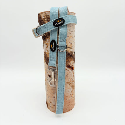 Hundehalsband-Set "Hempy" - Halsband + Leine + gravierte Hundemarke