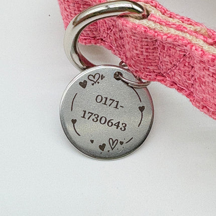 Hundehalsband-Set "Hempy" - Halsband + Leine + gravierte Hundemarke