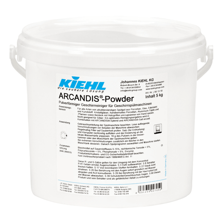Kiehl ARCANDIS-Powder Pulverförmiger Geschirrreiniger für Geschirrspülmaschinen | Packung (5 kg)