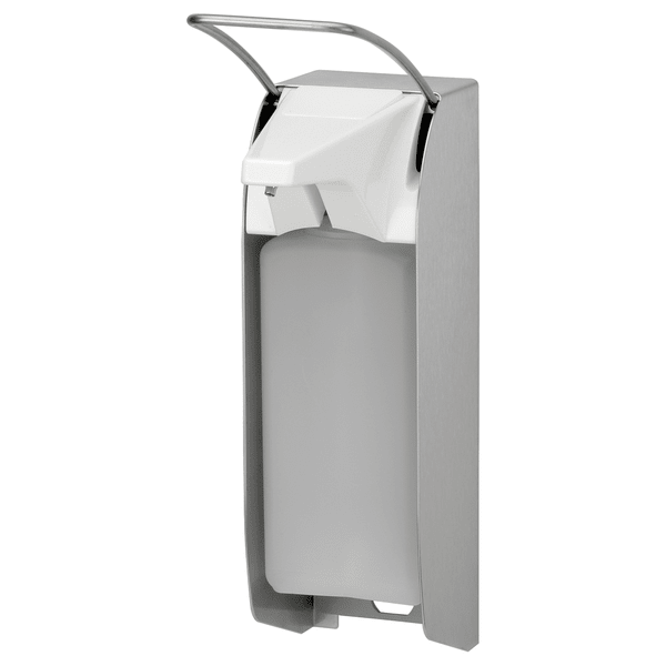 Kiehl Ophardt ingo-man plus IMP T E/24 1000 ml Seifen- und Desinfektionsmittelspender, Edelstahl, kurzer Bedienhebel, für KIEHL-Rechteckflaschen (Euroformat),  mit digitalem Hubzähler | Packung (1 Stück)