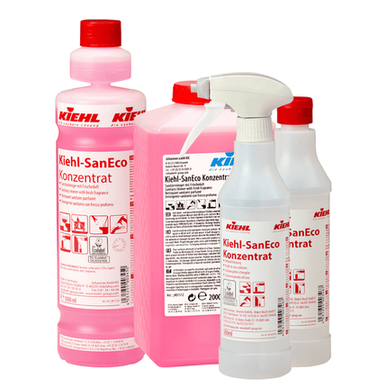 Kiehl Kiehl-SanEco 500 ml-Trichterflaschen leer mit 6 Schaumsprühern und 6 Spritzverschlüssen | Packung (6 Stück)