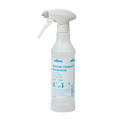 Kiehl Desinet compact 500 ml-Trichterflasche leer mit 6 Schaumsprühern | Packung (6 Stück)