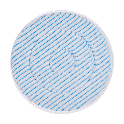Kiehl Microfaserpad 17 Zoll (43,2 cm), Feinborsten, rund | Packung (5 Stück)