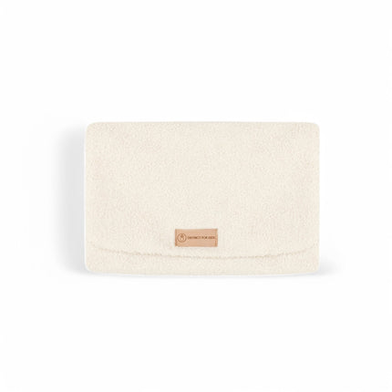 Wickelunterlage Teddystoff Bouclé – praktische Windeltasche für unterwegs