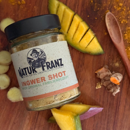 Ingwer Shot Mix mit Mango