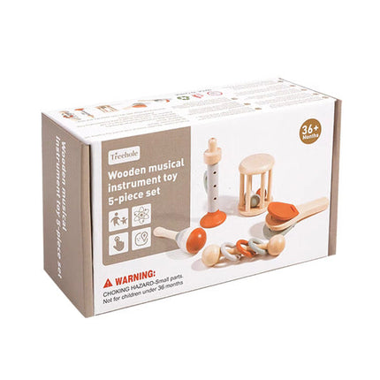 Musikspaß für Kleinkinder und Babys – 5-teiliges Musikspielzeug-Set aus Holz
