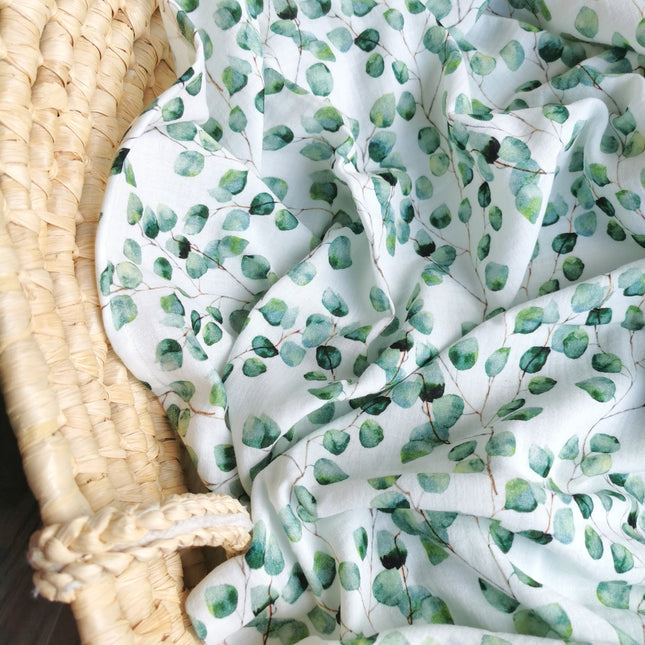 Musselintuch "Eukalyptus" aus Bio-Baumwolle