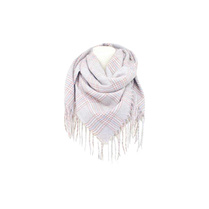 Winter Damen Schal Cashmera » Fransenschal 105cm x 100cm » Winterschal I Damenschal Soft Tartan