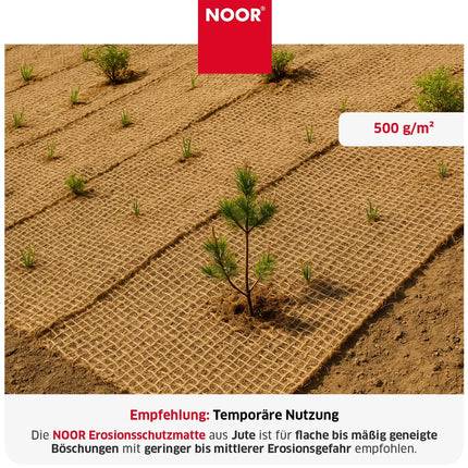 Erosionsschutzmatte Jute - 250 g/m² oder 500g/m²