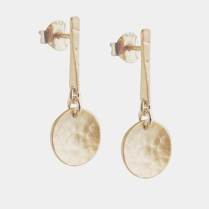 Ohrstecker Moon S Pendant, in silber und gold