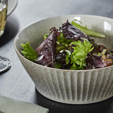 Servierschüssel HDpleat graubraun 19cm