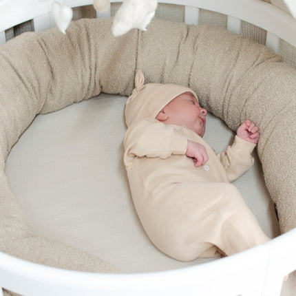 Bettschlange einsträngig Teddystoff Bouclé – Schutz & Vielseitig