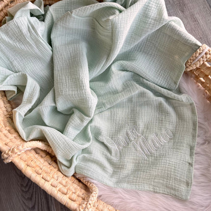 Musselintuch "uni" aus Bio-Baumwolle