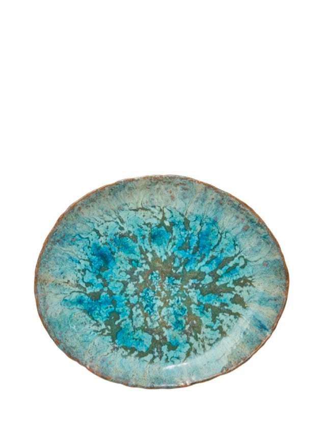 Frühstücksteller oval Milla turquoise