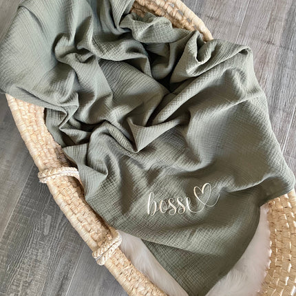 Musselintuch "uni" aus Bio-Baumwolle