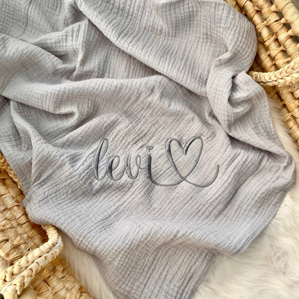 Musselintuch "uni" aus Bio-Baumwolle