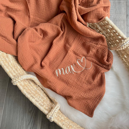 Musselintuch "uni" aus Bio-Baumwolle