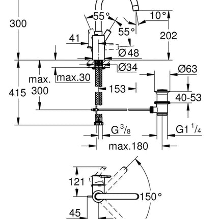 GROHE "Feel" Waschtischarmatur (chrom)