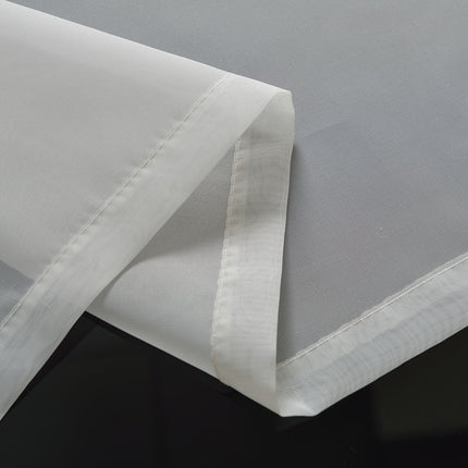 Doppel Raffrollo Palma Microsatin matt Voile Faltgardinen Faltrollo Schlaufenrollo mit Universalgardinenband 20410