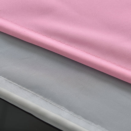 Doppel Raffrollo Palma Microsatin matt Voile Faltgardinen Faltrollo Schlaufenrollo mit Universalgardinenband 20410