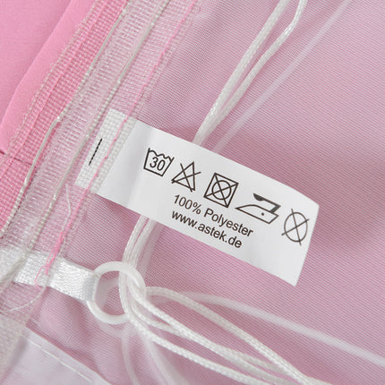Doppel Raffrollo Palma Microsatin matt Voile Faltgardinen Faltrollo Schlaufenrollo mit Universalgardinenband 20410