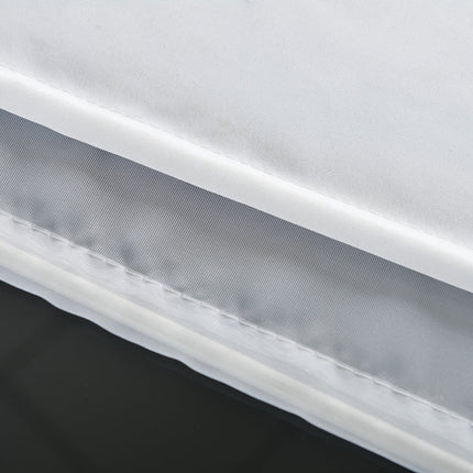 Doppel Raffrollo Palma Microsatin matt Voile Faltgardinen Faltrollo Schlaufenrollo mit Universalgardinenband 20410