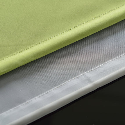 Doppel Raffrollo Palma Microsatin matt Voile Faltgardinen Faltrollo Schlaufenrollo mit Universalgardinenband 20410