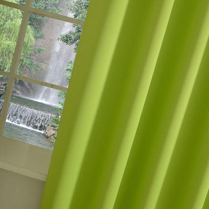 Verdunkelungsvorhag mit Schlaufen matt uni Farben aus weichfallenden blickdichten Stoff blickdicht Blackout 20610