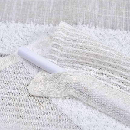 2er Set Halbtransparente Schiebegardinen Paneelwagen HxB 245x60 cm Natur Meliert »Halle« Chenille Leinenbindung Lichtdurchlässig Halbtransparent 202480P-2