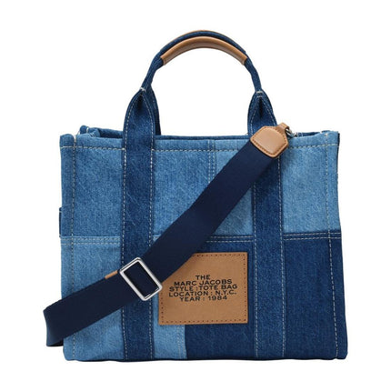 Tasche Medium Tote Traveler aus Baumwolle Blau