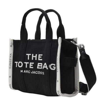 The Small Tote Tasche aus schwarzem Canvas