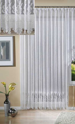 Jacquard Bogen Store Gardine »ROSENDAHL«, fertig genäht mit Kräuselband, pflegeleicht 13114