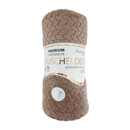Günstige Jacquard Wohndecke » Kuscheldecke 150x200cm » Couchdecke leichter Flanell » Tagesdecke