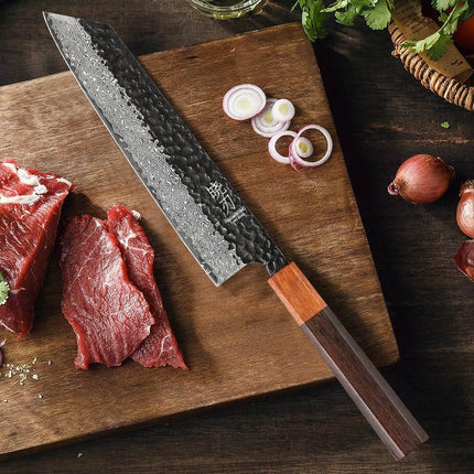 Japanisches Kiritsuke Damastmesser 20 cm | 67 Lagen - Handgeschmiedet