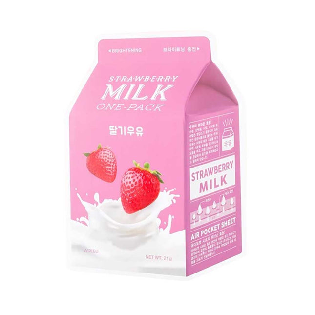 A' PIEU | Milk One-Pack Facemask Strawberry - 21 g