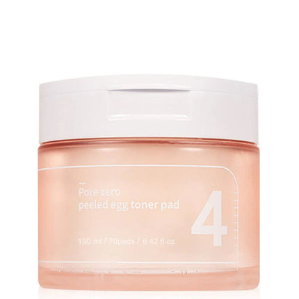 Numbuzin | No.4 Pore Zero Peeled Egg Toner Pad - 70 Pads - 190 ml