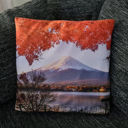 Japan Kissenbezug & Weltkulturerbe: Vulkan Fuji - 45cm x 45cm