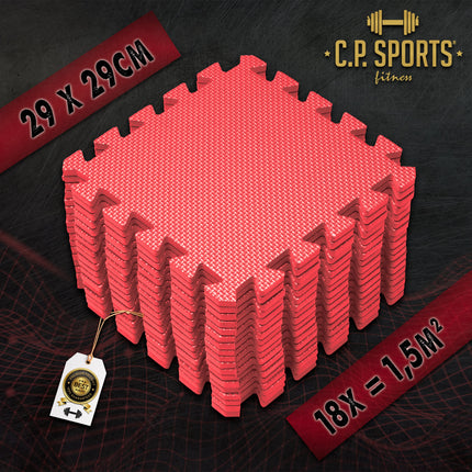 Puzzlematten aus hochwertigem und elastischem EVA-Schaum 25x25 = 1,5 m² - C.P. Sports K1000