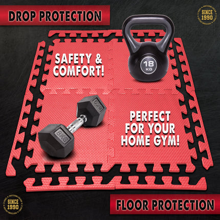 Puzzlematten aus hochwertigem und elastischem EVA-Schaum 25x25 = 1,5 m² - C.P. Sports K1000