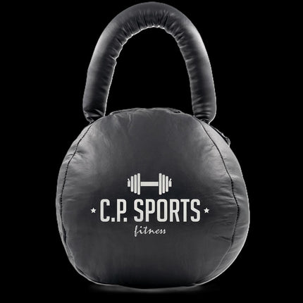 Kettlebell aus robustem abwaschbarem Kunstleder- Schwarz - C.P.Sports K50