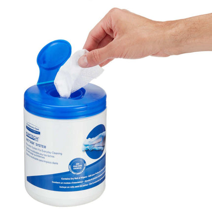 Kimtech® Wettask™ DS Wischtücher - Kleinrollen / Weiß - 12 Refills  x 55 Sheets | Karton (12 Rollen)