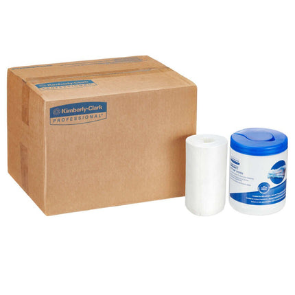 Kimtech® Wettask™ DS Wischtücher - Kleinrollen / Weiß - 12 Refills  x 55 Sheets | Karton (12 Rollen)