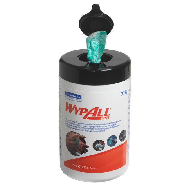 WypAll® Wischtücher - Grün - 6 Tubs  x 50 Sheets | Karton (6 Eimer)