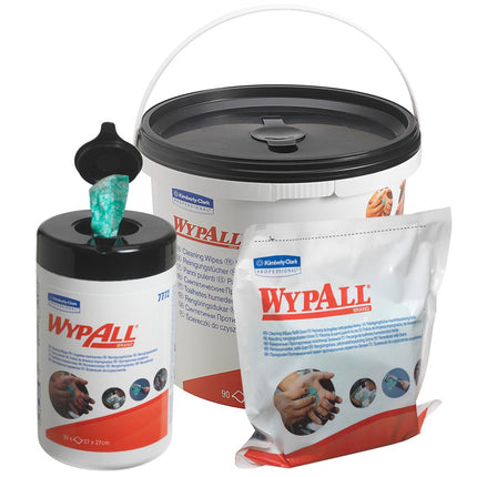 WypAll® Wischtücher - Grün - 6 Tubs  x 50 Sheets | Karton (6 Eimer)