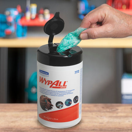 WypAll® Wischtücher - Grün - 6 Tubs  x 50 Sheets | Karton (6 Eimer)